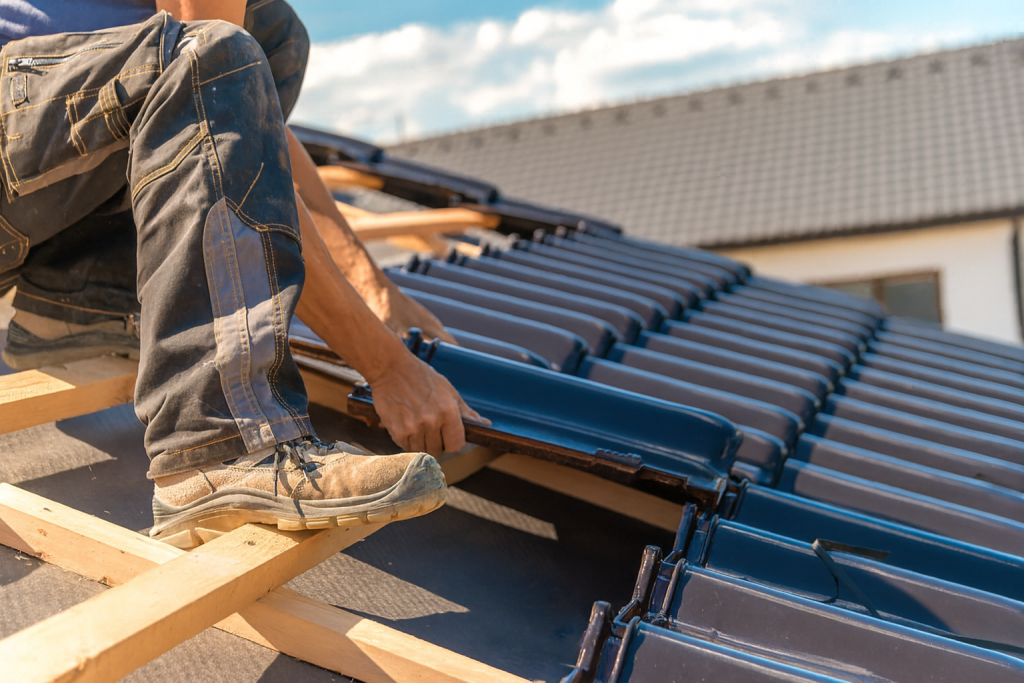 rénovation toiture avec tuiles mécaniques